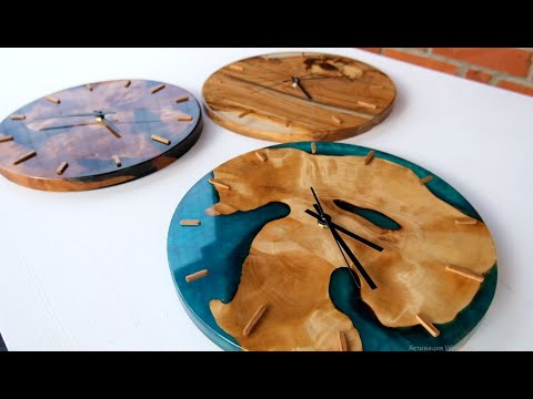 Часы из дерева и эпоксидной смолы | Clock made of wood and epoxy resin