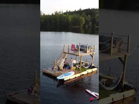 I Built An Electric Raft Powered By Batteries #shorts