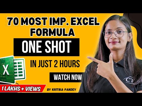 70 Most Important MS Excel Formula One Shot in Just 2 Hours | MS Excel Formula Tips & Tricks 2025