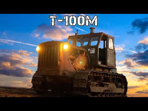 Т-100М 1968 года. Запуск дизеля после долгого простоя. Подготовка к фестивалю тракторов и автобусов.