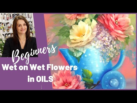 Wet on Wet Flowers in Oils - FULL TUTORIAL