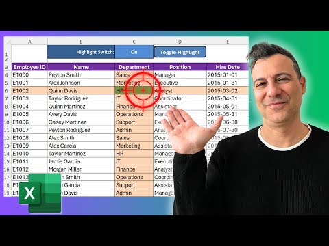 How to Highlight Active Row and Column in Excel (Auto Crosshair Effect!)
