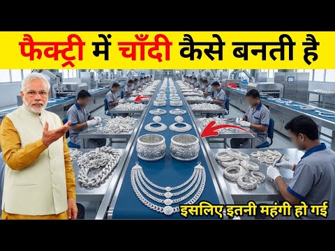 फैक्ट्री में चाँदी कैसे बनती है? | हैरान कर देने वाली सच्चाई | Modern Silver Factory Process