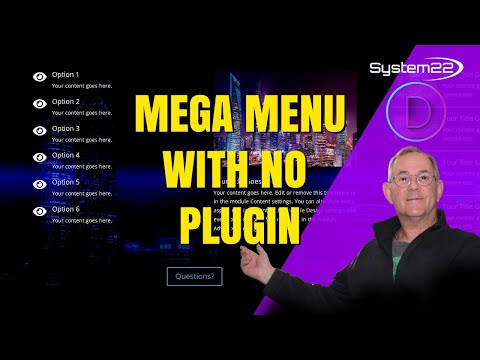 Divi Theme Mega Menu With No Plugin
