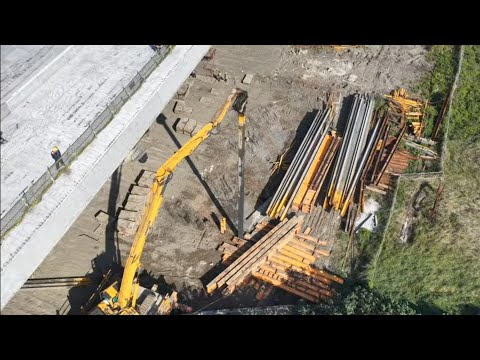 2025.12.16  淡江大橋  八里端施工觀察 進出車輛行車動線更改 各區施工概況 空拍 LIVE 直播