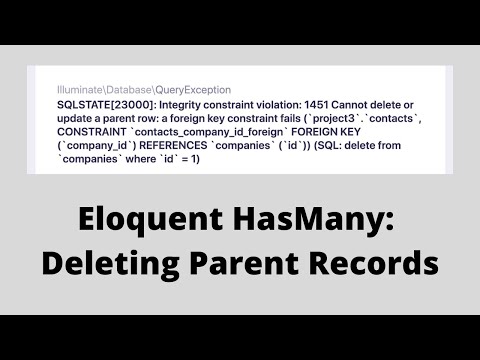 Laravel HasMany: Delete Parent - What Happens with Children?