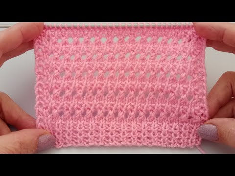 Совсем несложный красивый узор спицами для начинающих.