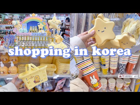 shopping in korea vlog π°π· daiso stationery haul π sanrio, miffy & fashion items?!