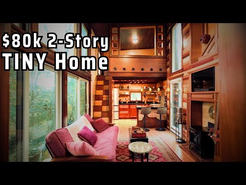 Mind-Blowing Tiny House on Foundation w/Music Studio - built w/TRASH!