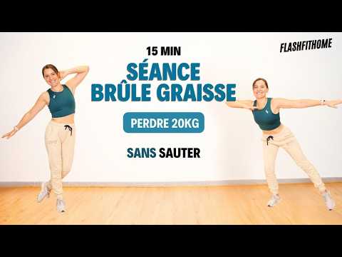 15 Min - Séance BRÛLE GRAISSE pour PERDRE 20 KILOS - Tout Debout | Marine BIREN - FlashFitHome