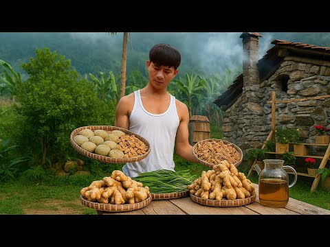 Harvesting giant ginger _ Cooking secrets according to ancient traditional recipe!