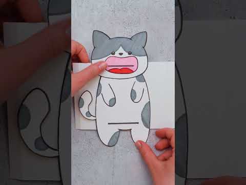 Creating Cute DIY Paper Cat Toy  #funcrafts #papercraft #cat