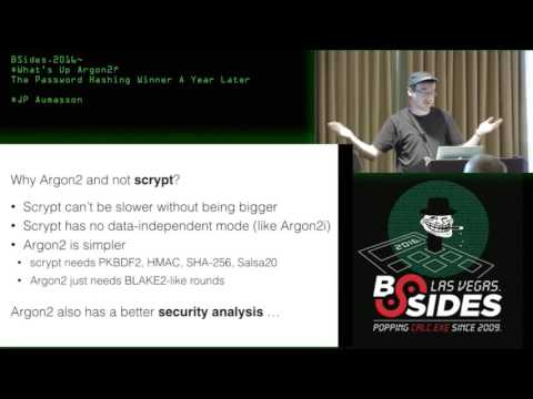 What's Up Argon2? The Password Hashing Winner A Year Later - JP Aumasson
