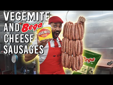 Australia Day Vegemite and Cheese Sausages, And how you can make these into burgers at home!