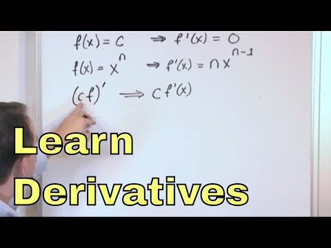 01 - Basic Derivatives in Calculus, Part 1 - Learn what a Derivative is and how to Solve Them.