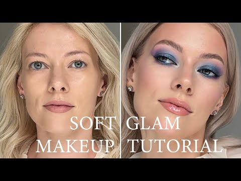 Soft Glam Makeup Tutorial | Blue & Pink Smokey Eye Look