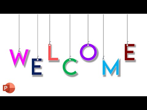 Hanging Letters Animation WELCOME Slide Design In PowerPoint