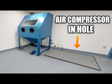 Homemade  SANDBLASTING CABINET -  INSTALATION AIR VENTILATION