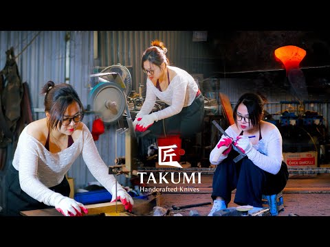 TAKUMI KNIVES | This 20-Year-Old Hammer Gets a Stunning Restoration by a Hot Female Blacksmith