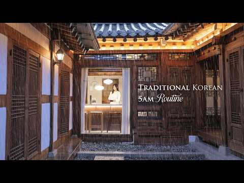 A Rainy Slow Day in a Traditional Korean House || Cooking Korean Food, Bibimbap, daily Vlog