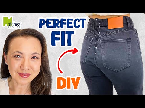 How to Take In the Back Waist of Your Jeans Smaller - PROFESSIONALLY with Flat Fell Seam