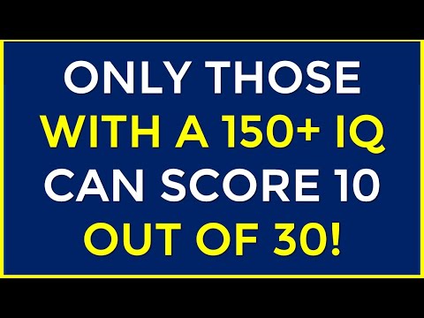 ONLY THOSE WITH A 150+ IQ CAN SCORE 10 OUT OF 30! #challenge 192