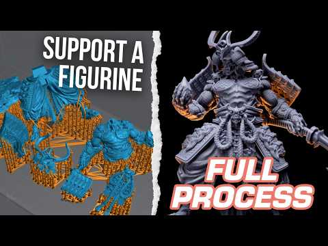 How to Support Figurines in Resin Printing | Full Process Beginner to Advanced