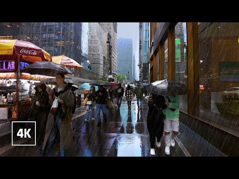 Rainy New York City🗽Grand Central and Midtown Manhattan 4K walk
