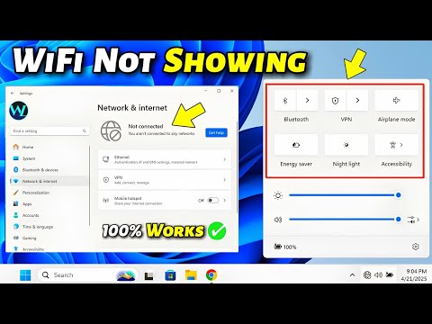🔧 Fix WiFi Icon Not Showing Problem on Windows 11 | How To Fix WiFi Not Working On Windows 11 (2025)