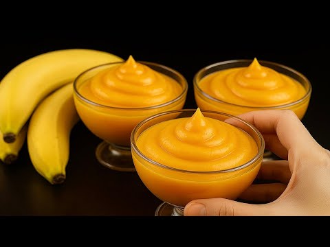 In nur 5 Minuten! 🍌 Cremiges Bananendessert – ohne Zucker, ohne Mehl, einfach genial!