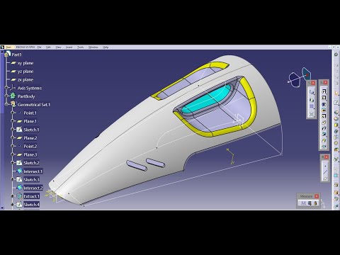 How to create a mechanical part using CATIA Part Design and Generative Shape Design 70
