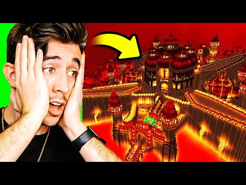 Minecraft NOOBS react to INSANE Hardcore MEGA Base!!