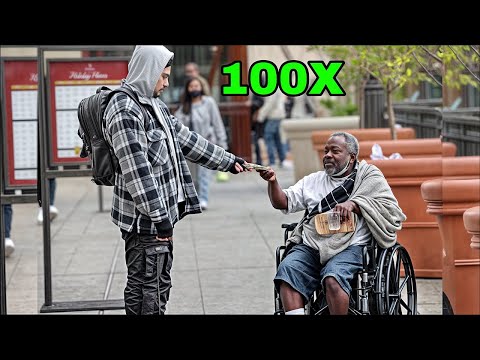 Asking Strangers For Money, Then Giving Them 100x What They Give Me! (MUST WATCH)