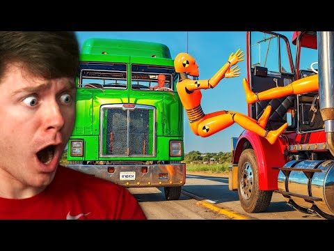 Reacting to REALISTIC CAR & TRUCK CRASHES! (BeamNG Drive)