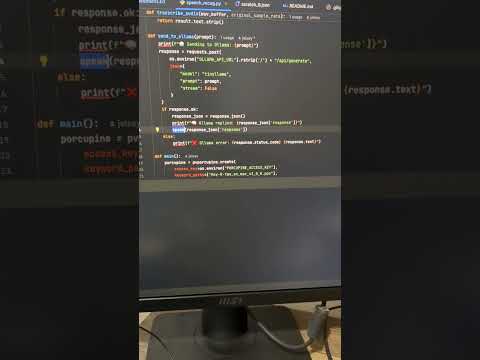 Using ollama, whisper, and pytts so I can talk with my robot #ai #robotics