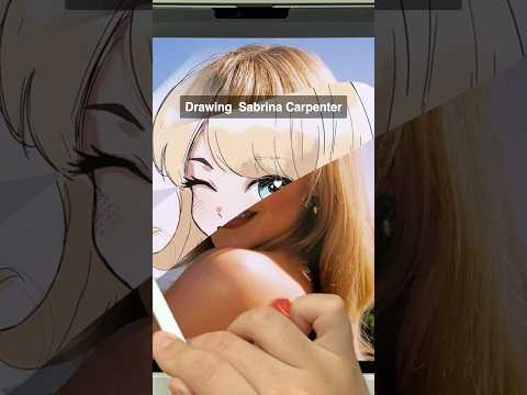 Drawing Sabrina Carpenter | My Digital Art Anime Drawing Process on iPad with Procreate