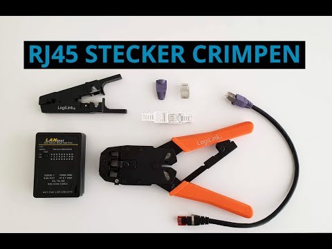 Crimping RJ45 connectors with crimping pliers / tool-free - Make your own network cable assignment
