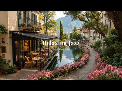 Relaxing Jazz In Lakeside Cafe For Study & Focus | Smooth Jazz Music For Stress Relief