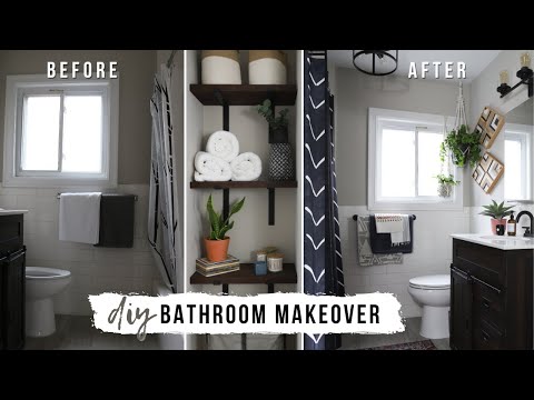 EASY Small Apartment Bathroom Makeover (Renter Friendly!)
