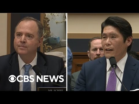 Watch: Rep. Schiff has testy exchange with Robert Hur over Biden classified documents probe