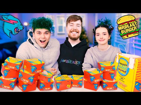 Trying Mr. Beast Burgers 🍔 MrBeast Burger