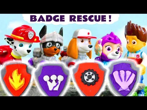Colorful Paw Patrol badge Rescue Adventure Story with the Funlings