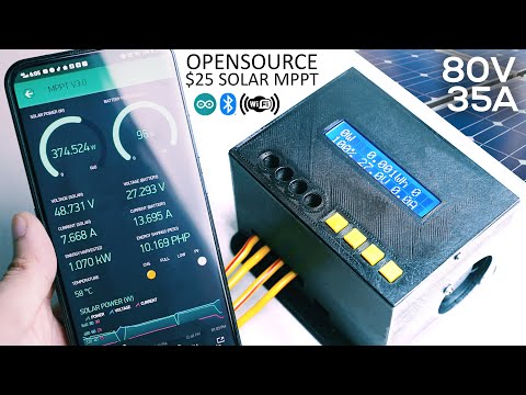 DIY 1kW Arduino MPPT Solar Charge Controller (WiFi ESP32)