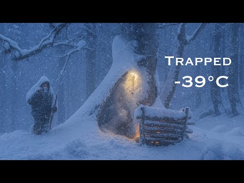 Surviving –39°C: Trapped in a Deadly Snowstorm with Only Bushcraft Fire Skills
