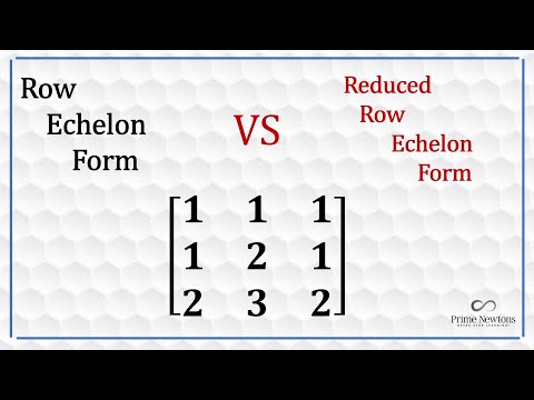 Row echelon form vs Reduced row echelon form