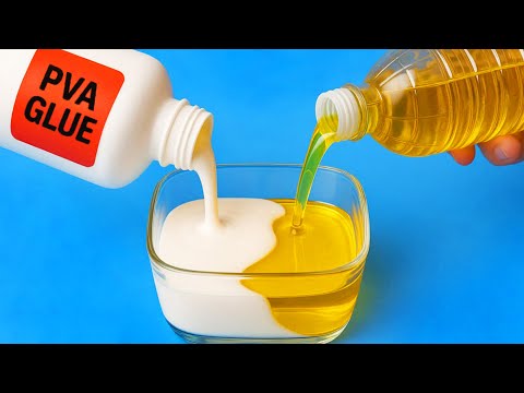 Mix WHITE PVA GLUE with COOKING OIL and see what most people don't even imagine happens!