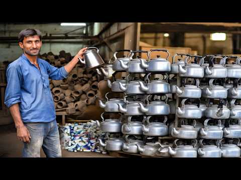 Amazing Process of Making Tea Kettle from Recycled Aluminium Scrap