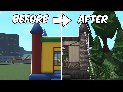 Turning A BOUNCY HOUSE into a HOUSE in BLOXBURG