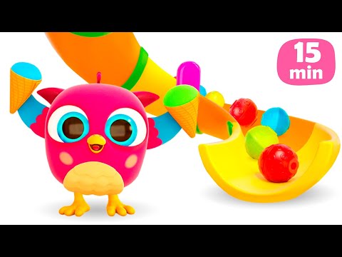 Cartoons für Kleinkinder - HopHop die Eule Kompilation. 3 Folgen am Stück