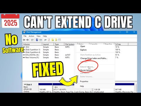 Fix "Can't Extend C Drive with Unallocated Space" in Windows 10/11
